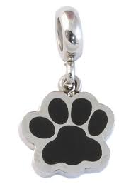Stainless Steel Mini Black Paw